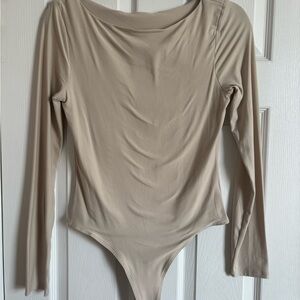 Beige Long Sleeve Bodysuit